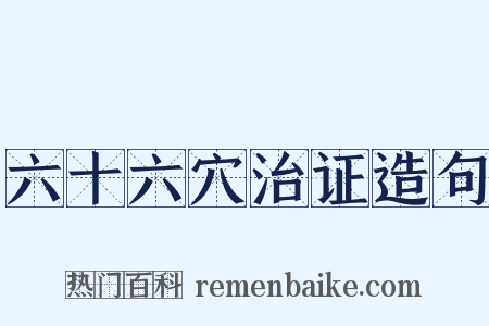 六十六穴治证造句是什么意思的图片